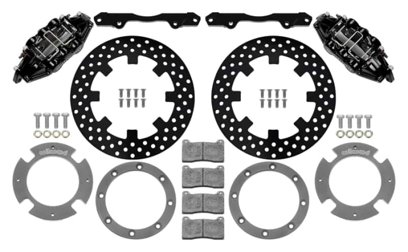 Wilwood — Wilwood 17-21 Can-Am X3RS Black 6-Piston Rear Kit 11.25in - Drilled Rotors - view 1