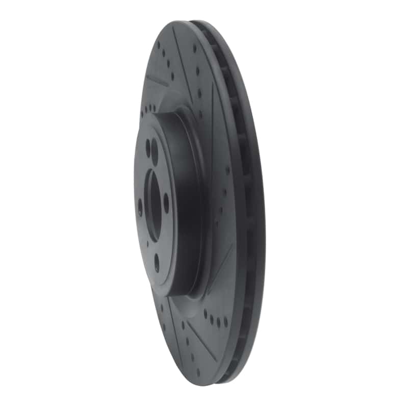 R1 Concepts — R1 09-14 Mini Cooper (Excl Clubman) Front Right Drilled & Slotted Black Brake Rotor
Disc Brake Rotor - view 2