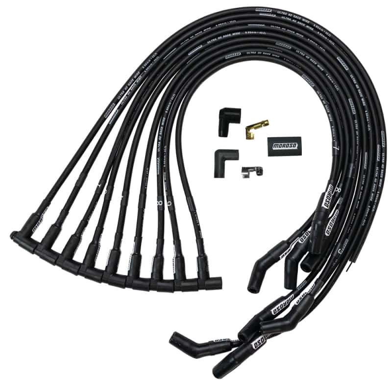 Moroso — Moroso Chevrolet Big Block Ignition Wire Set - Ultra 40 - Unsleeved - HEI - 135 Degree - Black - view 2