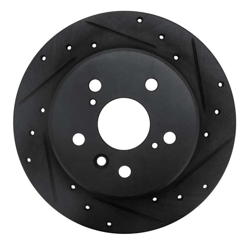 R1 Concepts — R1 92-03 Lexus ES300 Rear Right Drilled & Slotted Black Brake Rotor
R1 Brake Rotor Drill - view 1