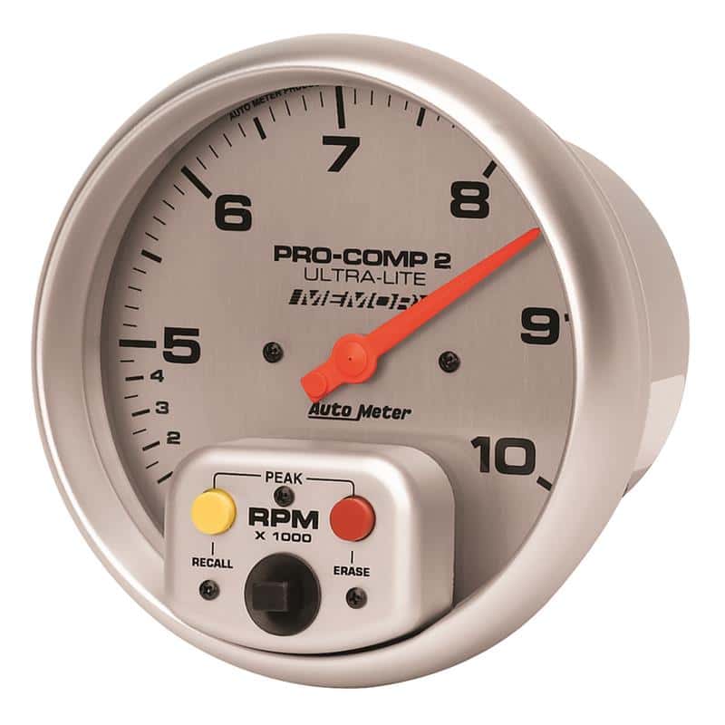 AutoMeter — Autometer Ultra-Lite 5 inch 10K RPM In Dash Dual Range w/ Memory Tachometer
5" TACH, 10,000 RPM, - view 3