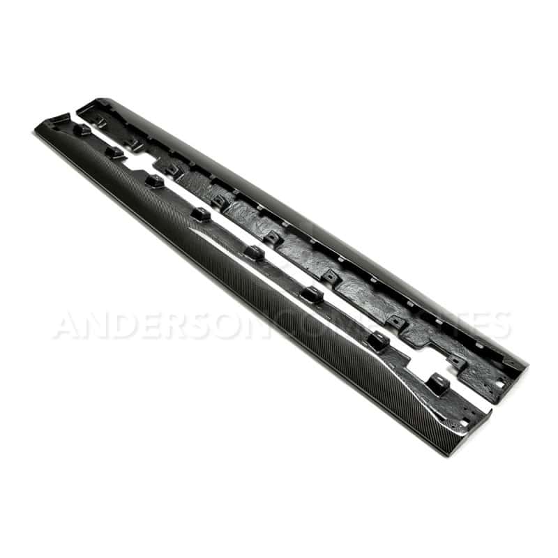Anderson Composites — Anderson Composites 15-16 Ford Mustang Type-AR Rocker Panel Splitter - view 1