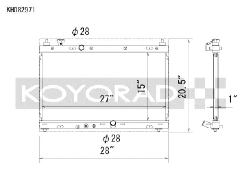 Koyo — Koyo 15-20 Honda Fit 1.5L Radiator
Racing Radiator - view 1