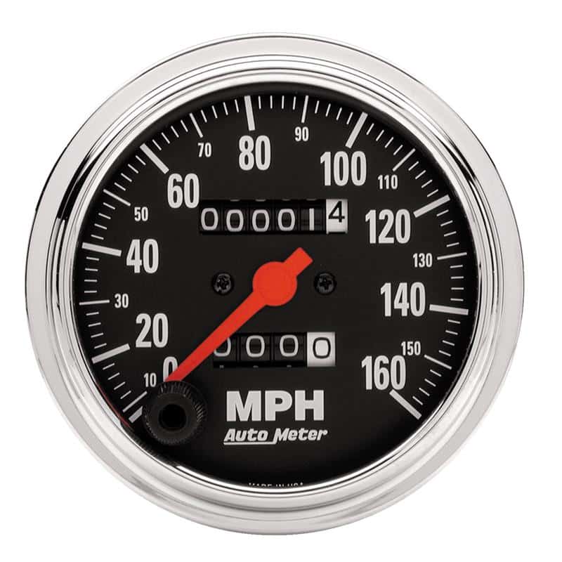 AutoMeter — AutoMeter Gauge Speedometer 3-3/8in. 160MPH Mechanical Traditional Chrome
3-3/8" SPEEDO, 160 M - view 2