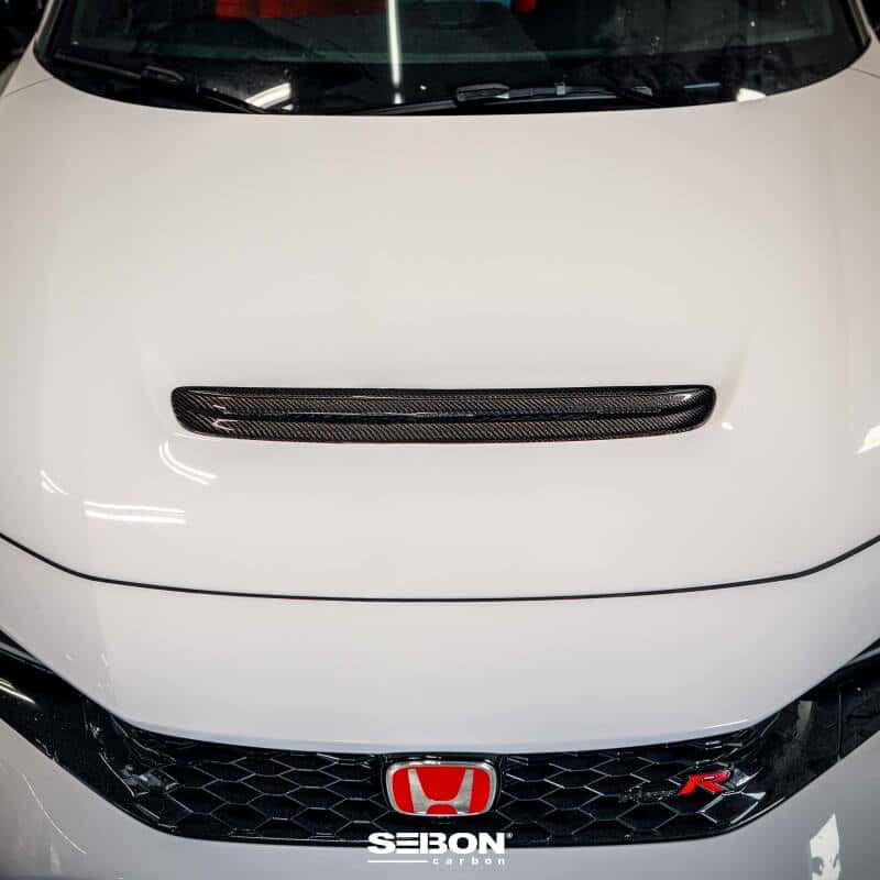Seibon — Seibon 2023 Honda Civic Type R Carbon Fiber Hood Scoop - view 6