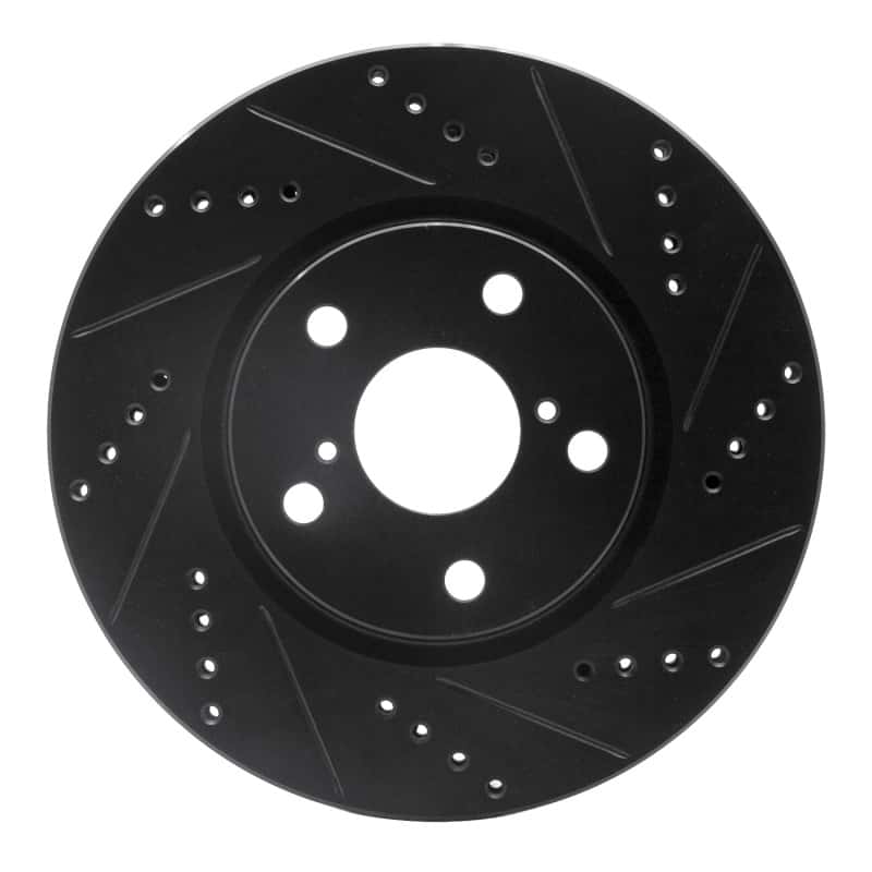 R1 Concepts — R1 06-15 Lexus GS300 Left Front Drilled & Slotted Black Brake Rotor
R1 Brake Rotor Drill - view 1