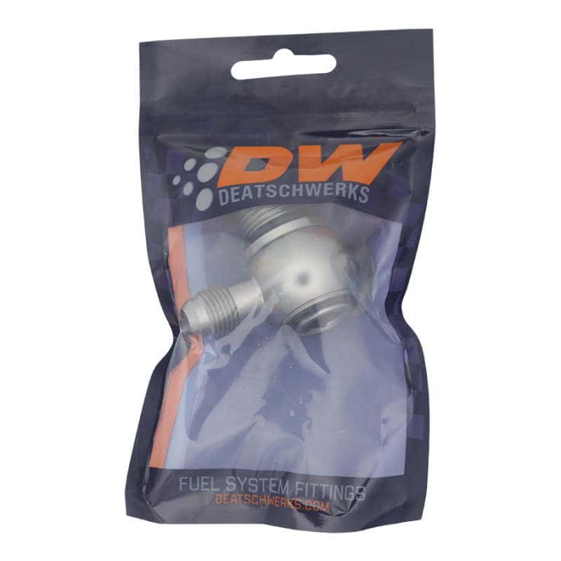 DeatschWerks — DeatschWerks 10AN ORB Male to 6AN Male Flare Low Profile 90-Degree Swivel - Anodized DW Titanium
Lines & Fittings - view 2