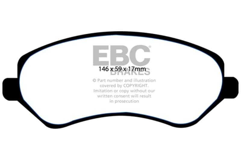 EBC — EBC 04-07 Chrysler Town & Country 3.3 Rear Drums Ultimax2 Front Brake Pads
Disc Brake Pad - view 1