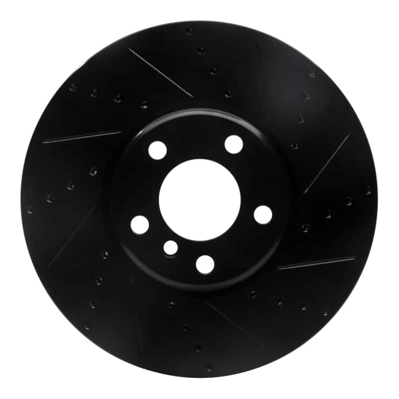 R1 Concepts — R1 10-18 BMW 550I Left Front Drilled & Slotted Black Brake Rotor
R1 Brake Rotor Drill - view 1