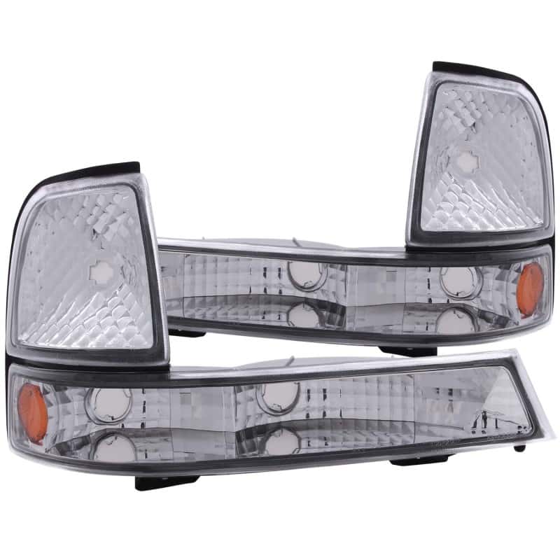 ANZO — ANZO 1998-2000 Ford Ranger Euro Parking Lights Chrome w/ Amber Reflector
TurnSignalPkLtAssy - view 1