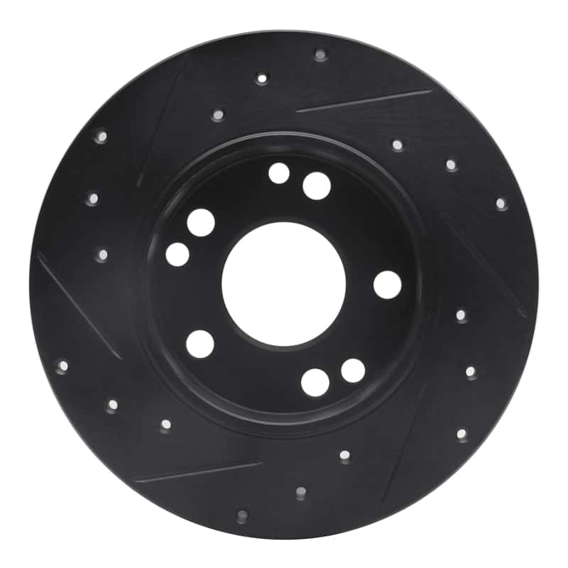 R1 Concepts — R1 83-89 Mercedes-Benz 190E Front Right Drilled & Slotted Black Brake Rotor
R1 Brake Rotor Drill - view 5