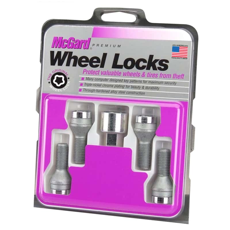McGard — McGard Wheel Lock Bolt Set - 4pk. (Cone Seat) M12X1.5 / 17mm Hex / 22.2mm Shank Length - Chrome - view 3
