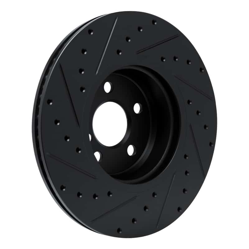 R1 Concepts — R1 18-25 BMW 430I xDrive Gran Coupe Front Left Drilled & Slotted Black Brake Rotor
R1 Brake Rotor Drill - view 4