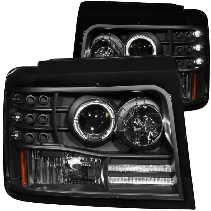 ANZO — ANZO 1992-1996 Ford F-150 Projector Headlights w/ Halo Black w/ Side Markers and Parking Lights
Head Light Set
HdLtSet - view 2