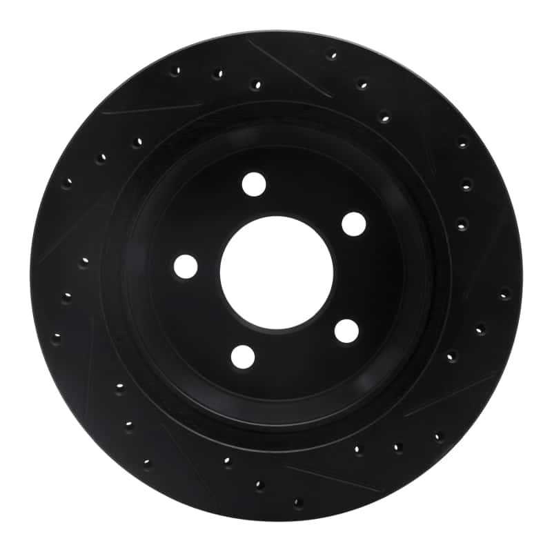 R1 Concepts — R1 94-04 Ford Mustang Rear Left Drilled & Slotted Black Brake Rotor
R1 Brake Rotor Drill - view 5