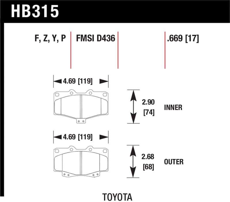 Hawk Performance — Hawk LTS Street Brake Pads
Disc Brake Pad - view 1