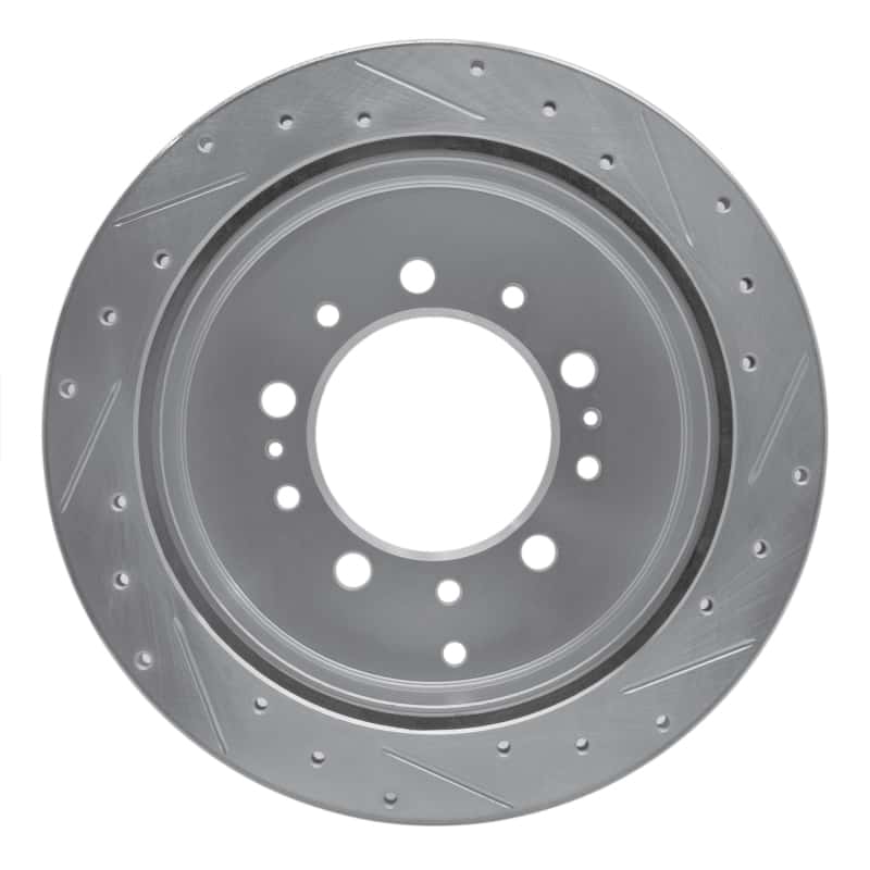R1 Concepts — R1 17-21 Toyota Land Cruiser Rear Left Drilled & Slotted Silver Brake Rotor
R1 Brake Rotor Drill - view 5