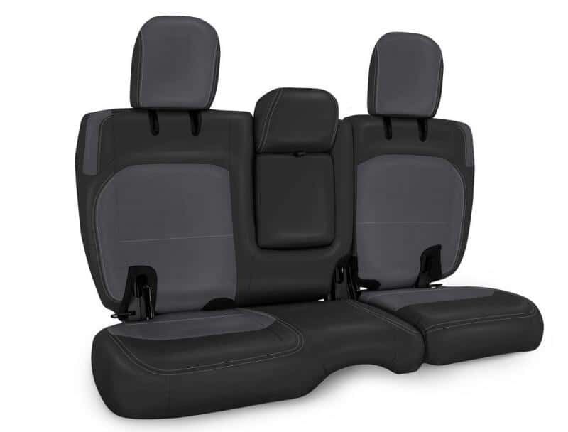 PRP Seats — PRP 2018+ Jeep Wrangler JLU/4 door Rear Bench Cover with Leather Interior - Black/Grey
Seat Covers - view 2