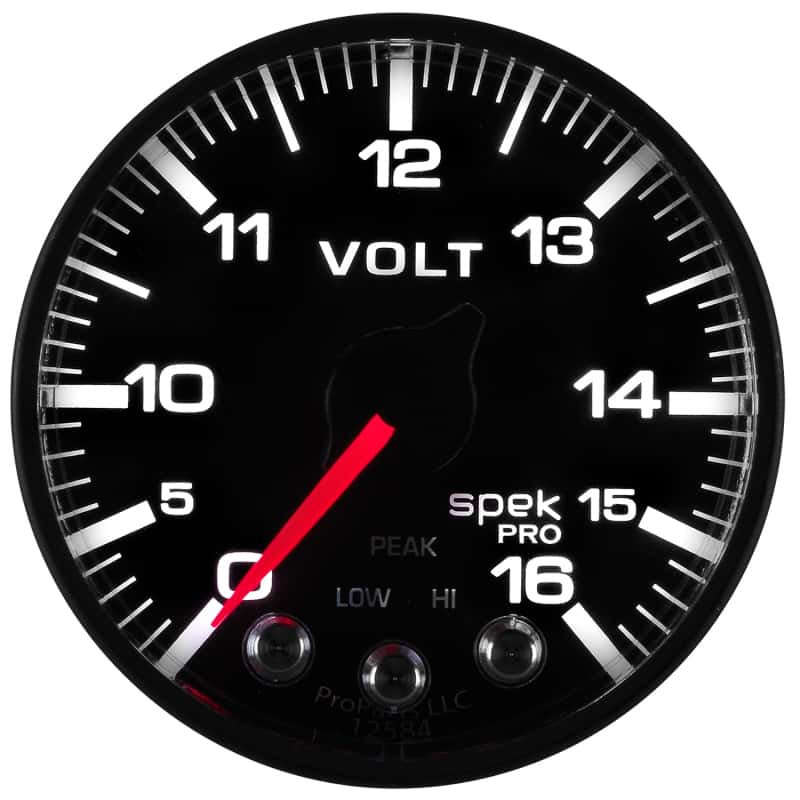 AutoMeter — AutoMeter Gauge Voltmeter 2-1/16in. 16V Stepper Motor W/Peak & Warn Blk/Blk Spek-Pro
GA 2" VOLT BFB SPEK - view 13