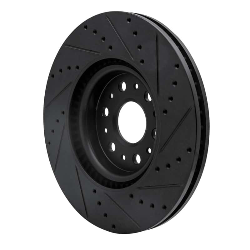 R1 Concepts — R1 2017-2025 Buick Enclave Front Left Drilled & Slotted Black Brake Rotor
R1 Brake Rotor Drill - view 4