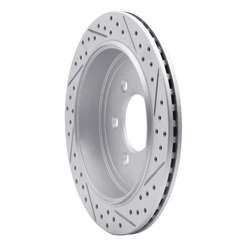 R1 Concepts — R1 07-17 Ford Expedition Rear Left Drilled & Slotted Geo-Carbon Rotor - view 4