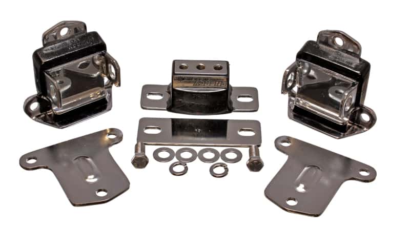Energy Suspension — Energy Suspension 67-72 Chevrolet Camaro Black Motor and Transmission Mounts; Chrome Finish
Mtr/TransMntSet - view 4
