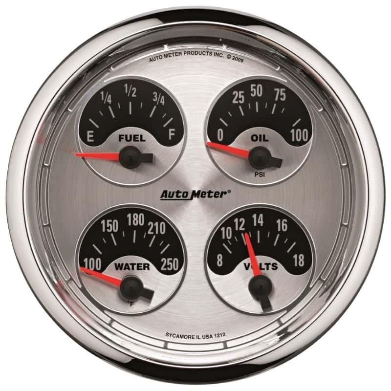AutoMeter — Autometer American Muscle 5in Quad LED Gauge
GA 5" QUAD 240-33 AM - view 1