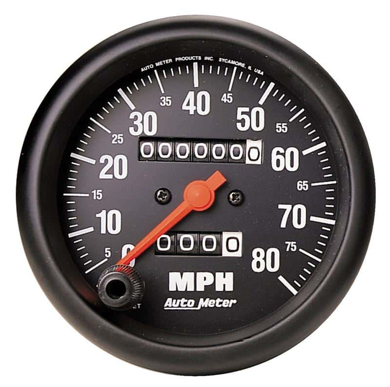 AutoMeter — Autometer Z Series 3-3/8in Mechanical 0-80mph Speedometer Gauge
3.4" SPD 80MPH M Z - view 2