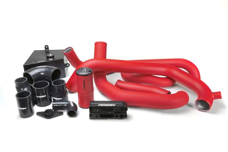 Perrin Performance — PERRIN 15-21 Subaru STI Front Mount Intercooler Boost Tube Kit - Red - view 2