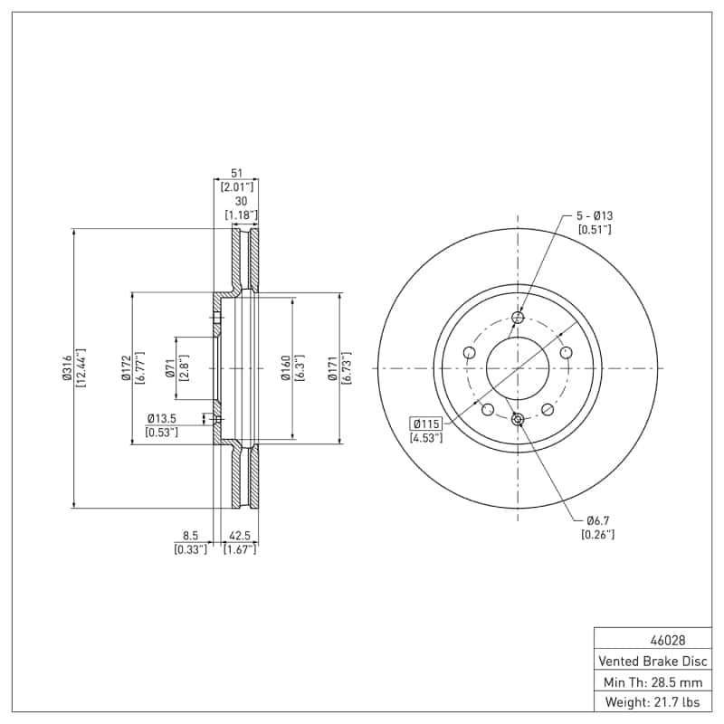 DFC — DFC 09-11 Cadillac STS Front GeoSPEC Coated Rotor
DFC Brake Rotor - view 6