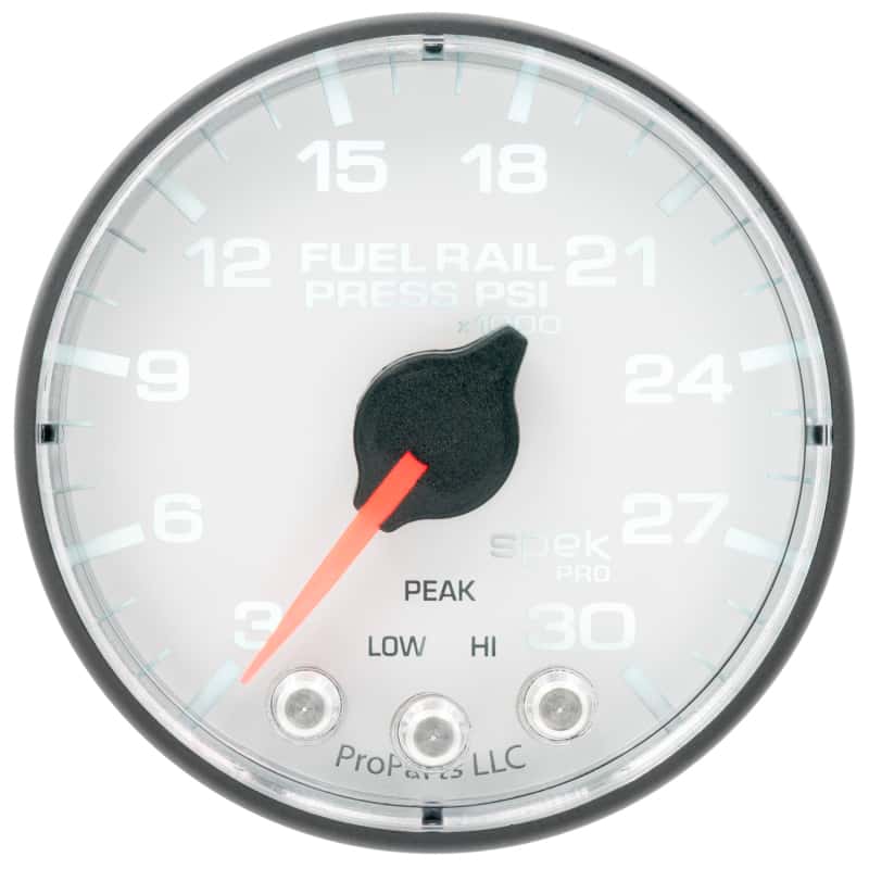 AutoMeter — Autometer Spek-Pro 2 1/16in 30KPSI Stepper Motor W/Peak & Warn White/Black Rail Pressure Gauge
GA 2" RAILP WFB SPEK - view 2