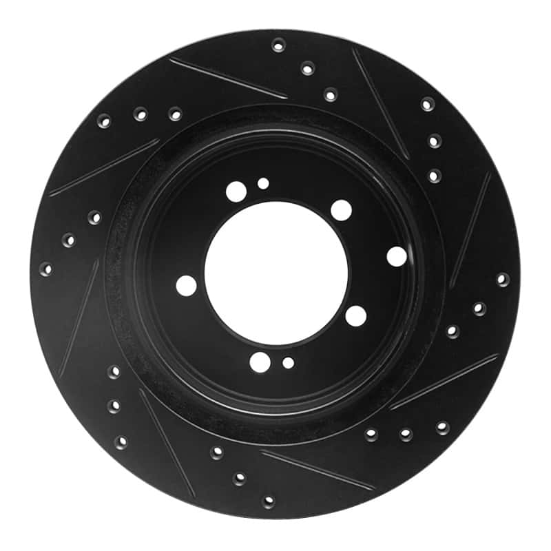 R1 Concepts — R1 93-99 Dodge STEALTH Rear Left Drilled & Slotted Black Brake Rotor
R1 Brake Rotor Drill - view 5