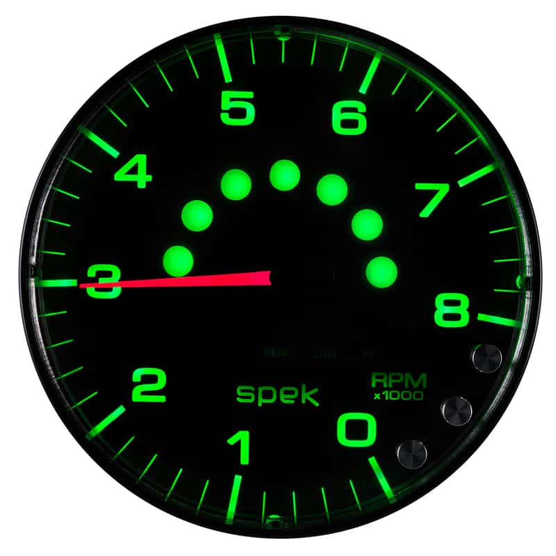 AutoMeter — Autometer Spek-Pro Gauge Tachometer 5in 8K Rpm W/Shift Light & Peak Mem Black/Black
GA 5" 8KRPM BFB SPEK - view 12
