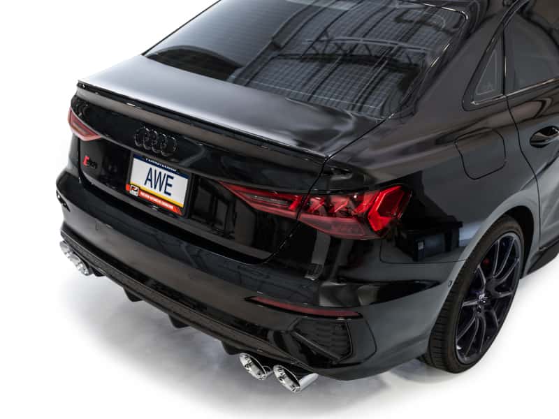 AWE Tuning — AWE 22-24 Audi 8Y S3 Track Edition Exhaust  - Chrome Silver Tips
Track Catback - view 4