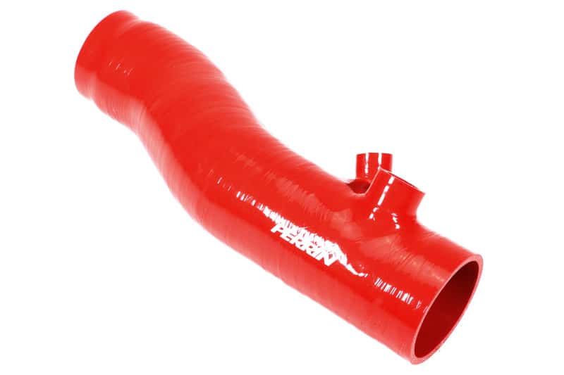 Perrin Performance — PERRIN 22-24 Subaru WRX / 20-25 LGT & OBXT Turbo Inlet Hose w/Turbo Adapter Flange (Long) - Red - view 2