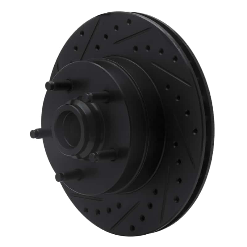 R1 Concepts — R1 86-92 Jeep Wagoneer Front Left Drilled & Slotted Black Brake Rotor
R1 Brake Rotor Drill - view 2