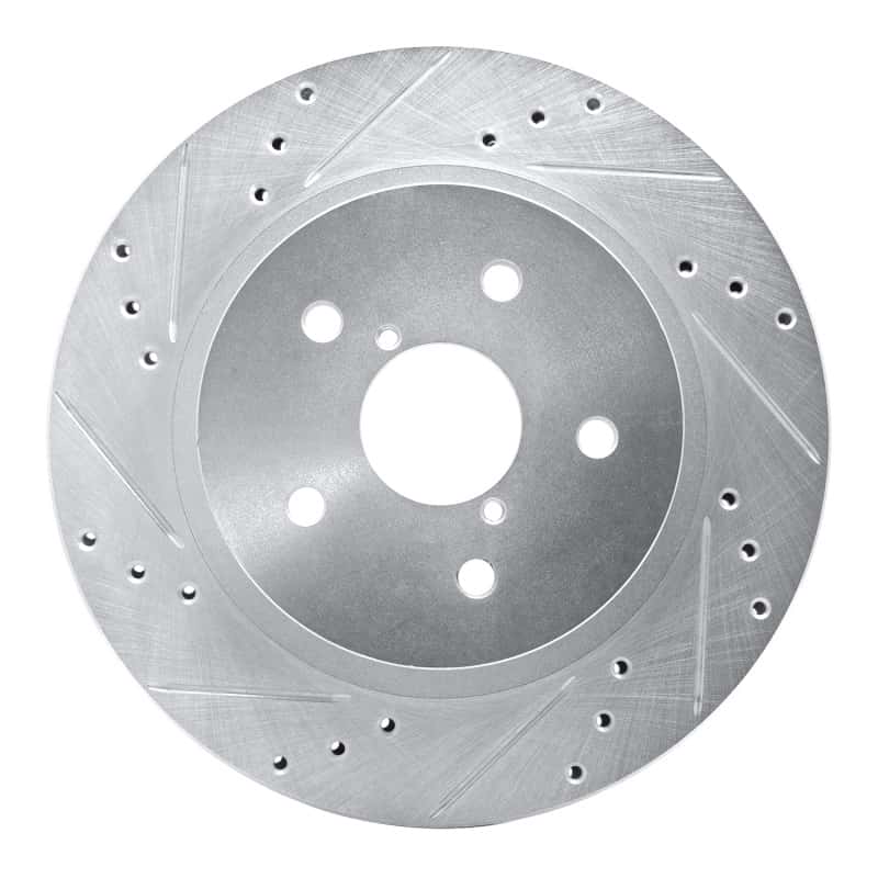 R1 Concepts — R1 2015-2025 Subaru Outback Rear Left Drilled & Slotted Silver Brake Rotor
R1 Brake Rotor Drill - view 1