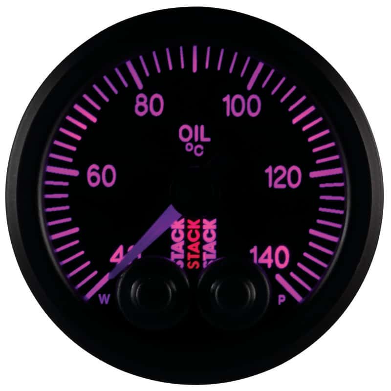 AutoMeter — Autometer Stack 52mm 40-140 Deg C 1/8in NPTF Male Pro-Control Oil Temp Gauge - Black
Ga OilT PC Blk 140C - view 8