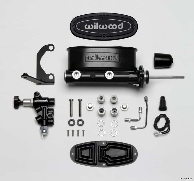 Wilwood — Wilwood HV Tandem M/C Kit w L/H Bracket & Prop Valve - 15/16in Bore Black-W/Pushrod
M/C,TANDEM KIT - view 1