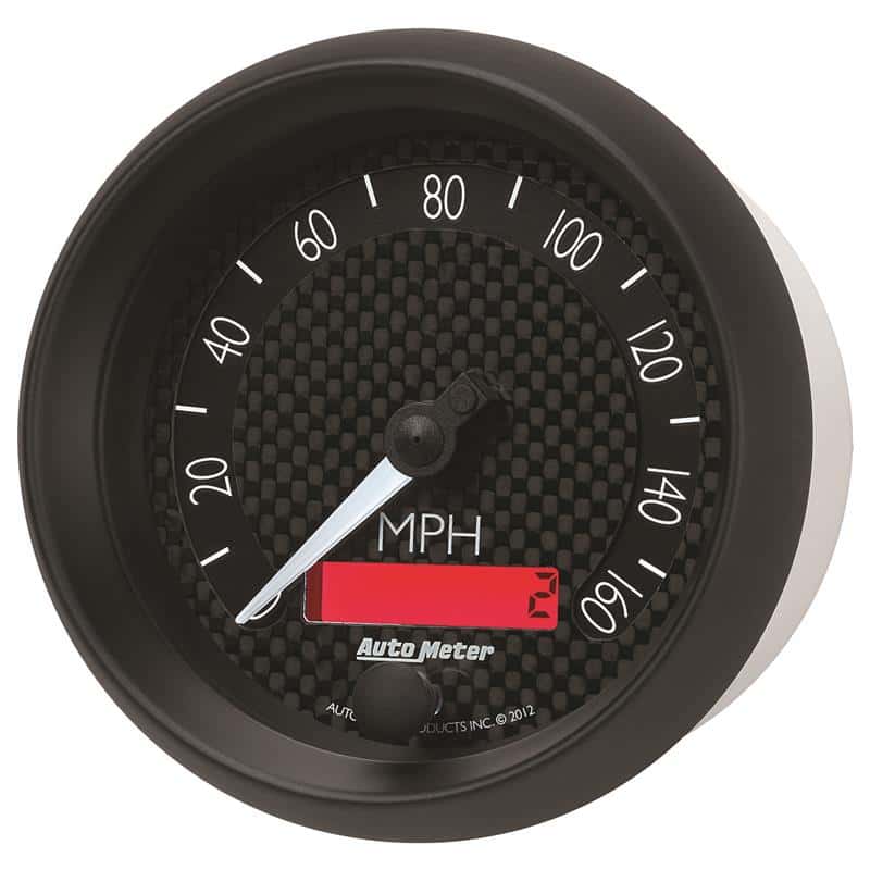 AutoMeter — Autometer GT Series 3-3/8in In Dash 0-160 MPH Electronic Programmable Speedometer
3-3/8" SPEEDO, 160 M - view 3