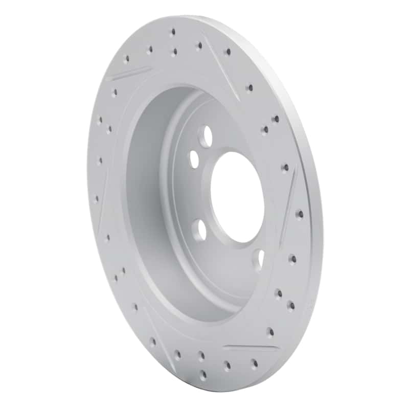 R1 Concepts — R1 02-15 Mini Cooper Clubman Rear Left Drilled & Slotted Geo-Carbon Rotor - view 4