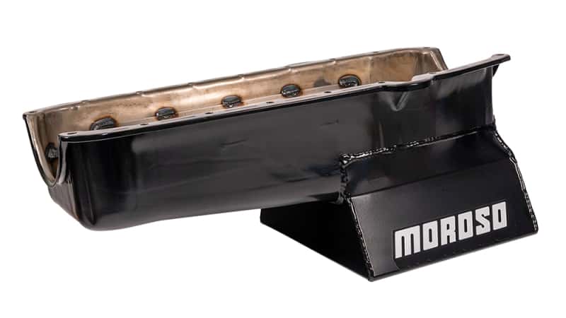 Moroso — Moroso Pre-80 Chevrolet Small Block (w/Driver Side Dipstick) Wet Sump 7qt 8.25in Steel Oil Pan -Blk - view 4