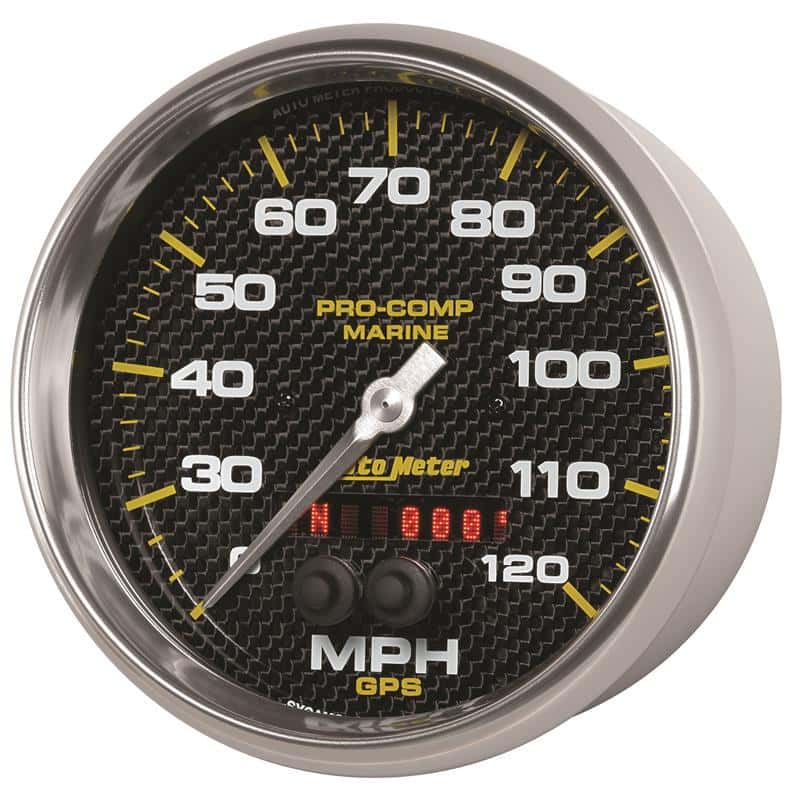 AutoMeter — Autometer Marine Carbon Fiber 5in 120mph GPS Speedometer
5" SPD GPS 120 MCF - view 2