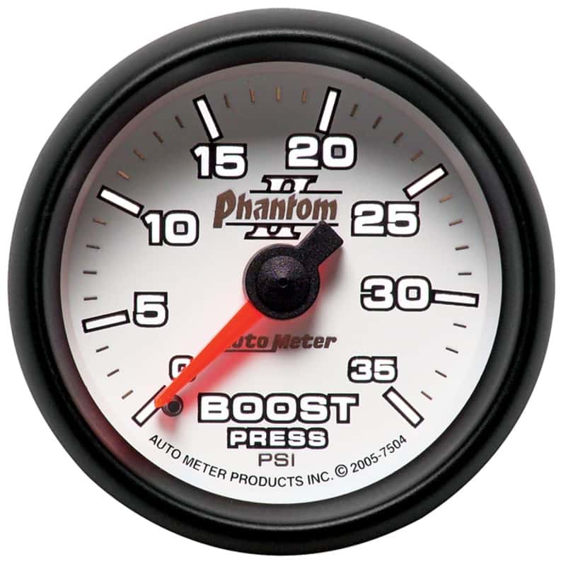 AutoMeter — Autometer Phantom II 52.4mm Mechanical 0-35 PSI Boost Gauge
2-1/16" BOOST, 0-35 - view 4