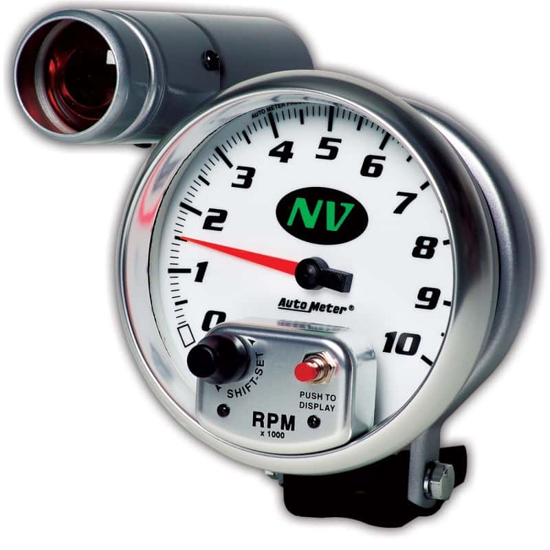 AutoMeter — AutoMeter Gauge Tachometer 5in. 10K RPM Pedestal W/ Ext. Shift-Lite NV
5" TACH, 10,000 RPM, - view 4