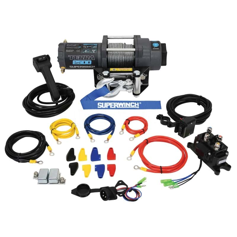Superwinch — Superwinch 2500 LBS 12V DC 3/16in x 40ft Steel Rope Terra 2500 Winch - Gray Wrinkle - view 6