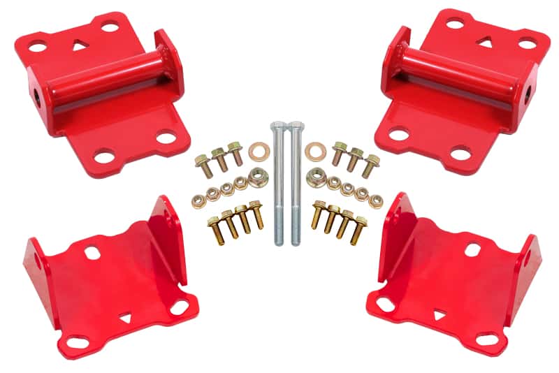 BMR Suspension — BMR 78-87 G-Body Motor Mount Kit Upper & Lower Solid - Red
Motor Mount Kit - view 1