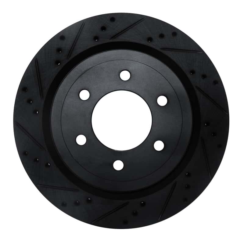 R1 Concepts — R1 18-21 Ford F-150 4WD Rear Left Drilled & Slotted Black Brake Rotor
R1 Brake Rotor Drill - view 1