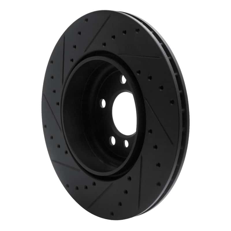 R1 Concepts — R1 10-19 BMW 535I GT xDrive Rear Right Drilled & Slotted Black Brake Rotor
R1 Brake Rotor Drill - view 4