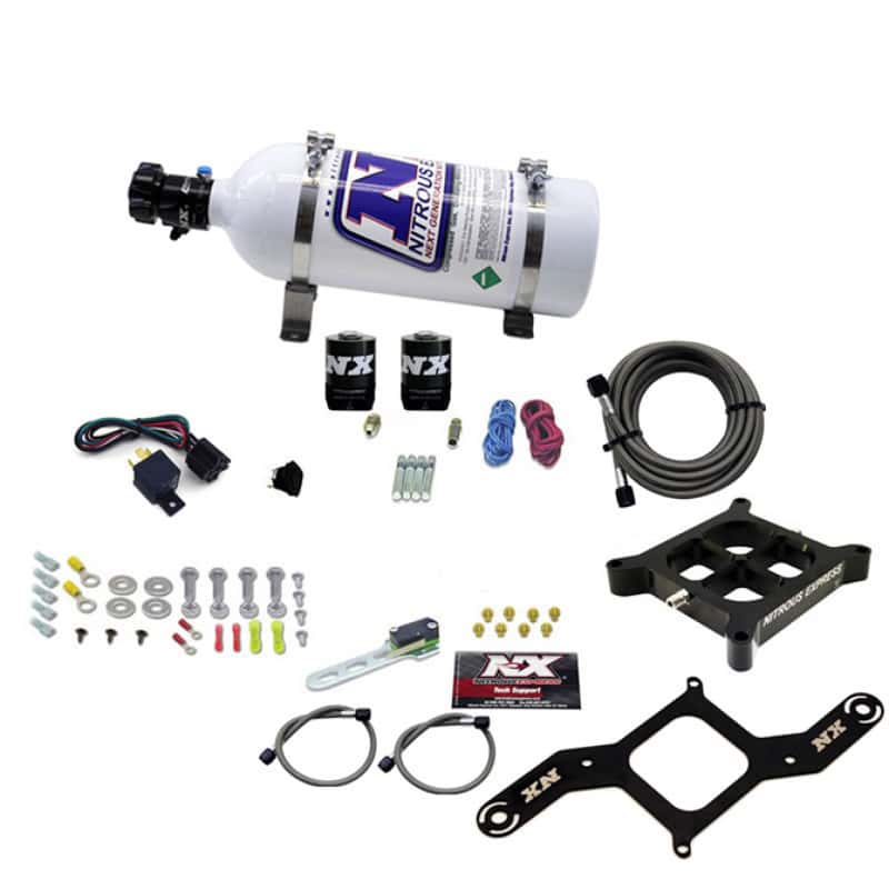 Nitrous Express — Nitrous Express 4150 Single Entry Billet Crossbar Nitrous Plate Kit (50-300HP) w/5lb Bottle
Injection System Kit
N2OSys - view 2